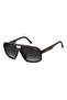 UV Protected Sunglasses Matte Black Gold Frame Dark Grey Shaded Mirror Lens 61mm - C-SPORT-03/S-I46