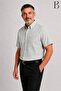 Relaxed Fit Classic Men's Dad Checkered Short Sleeve Cotton Summer Shirt - 4