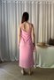 Straped Pleated Pique Dress - 5