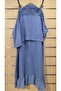 Linen Dress with Jacket and Sequin Detail - 3