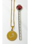 Gold Color Inshirah and Vav Letter Written Double Sided 60 cm Bar Thick Doc Chain Stainless Steel Necklace - 4
