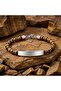 Cat's Eye Natural Stone Name-Engraved and Adjustable Steel Chain Bracelet 18392B29D2 Does Not Tarnish - 3