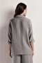 Gray Color Striped 100% Cotton Women's Shirt and Trouser Bottom-Top Set - 6