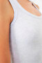 Cotton Women's Undershirt with Thick Ribbed Straps - 7
