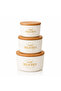 3-Piece Retro Design Storage Container Set with Lids, Bamboo Lid, Mica Food Storage Container, Bpa-Free, Silicone Seal Storage Box