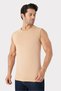 Invisible Athlete Men's Skin Color Crew Neck Sleeveless T-Shirt Cotton Lycra Soft Flexible Fabric
