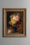 Flower Bouquet in Vase - Vintage Patterned Tabletop Decoration - Thick Model