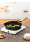 Deep Frypan 20 cm Nonstick with Lid and wooden spatula, Aluminum, Ceramic, Scratch Resistant, Black - 6