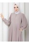 Women's Balloon Sleeves with Pleats and Hidden Pockets Medina Silk Modern Tesutur Ferace - 3