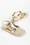 Gold Tulle Poly Sole Sandals Women's Shoes Lily - 3