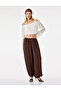 Viscose Crinkle Fabric Gipeli Long Balloon Sleeves Sequin Embroidery Detailed Off-The-Shoulder Crop Blouse - 2
