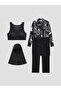 Lcw Dream Black High Neck Patterned Women's Hijab Swimsuit - 5