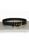 Women's Black Gold Rectangular Buckle Belt – Suitable for Pants and Waist Use - 3