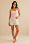 Women's 4-Piece Basic Undershirts with Ribbed Straps - 95% Cotton & Flexible for Daily Use - 4