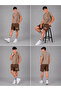 Boy's Printed T-Shirt Shorts Modern Line Patterned Set (Casual Summer Sportswear) - 3