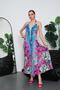 Women's Halter Neck Detailed Backless Slit Long Oversize Dress 260680-260681-260682 - 3