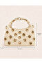 Bella Cream Women's Hand and Shoulder Bag with Eyelet Detail - 4