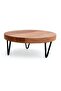 Aanya Homecraft Premium Wood Cake Stand with Black Metal Base, 22.5cm – Handcrafted Compact Dessert & Pastry Display Plate for Tea Time, Celebrations & Gifting, Natural & Black