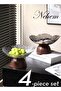 4 PCS Fruit Bowl Fruit Basket for Kitchen Counter Clear Salad Bowl Decorative Pedestal Bowl - 3