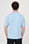 Textured Slim Fit Crew Neck Short Sleeve Men's T-Shirt Blue - 36886.26Y - 4