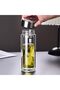 Double Layer High Borosilicate Glass Water Bottle with Tea Filter – 300ml Leakproof Drin - 4