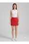 Women's Stylish Elastic Waist Zipper Slit Detailed Stretchy Mini Skirt - 4