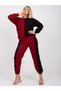 Compleu Dama Maneca lunga, Decolteu rotund, ex moda, Bordo - 6