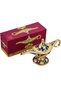 LAUYOO Vintage Aladdin Magic Genie Lamp Costume Accessory Gift for Women Classic Arabian Props Aladdin Pot Decor (Blue Gold) - 5