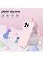 Compatible with iPhone 15 Pro Max Case Shockproof with 2pcs Screen Protectors, Waterproof Liquid Silicone Rubber Full Cover Protective Case for iPhone 15 Pro Max 6.7 inch-Pale Rosette - 2