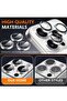 Camera Lens Protector for iPhone 16 Pro/16 Pro Max – HD Tempered Glass with Aluminum Ring (Silver) - 6