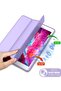 iPad 9.7 Case (2018/2017, 6th/5th Gen) Smart Cover with Pencil Holder – Soft Silicone Back, Full Body Protection, Auto Wake/Sleep, Purple - 4