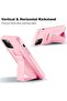 Hand Grip Foldable Magnetic Kickstand Wrist Strap Finger Grip Case for iPhone 15 Pro Light Pink - 2