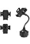 Universal Car Cup Holder Phone Mount with Long Neck & 360° Rotatable Cradle - 4