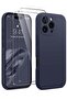 16 Pro Max Phone Case, Silicone Upgraded [Camera Protection], [Compatible with MagSafe], Anti-Scratch Microfiber Lining Inside with 2 Screen Protectors – Midnight Blue