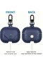 AirPods Pro 2 Case (2022), Leather Protective Case Skin Cover with Keychain and Lock for Apple Airpods Pro 2 Case Women Men (Blue) - 2