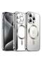 Electroplated Case for iPhone 15 Pro Max 6.7-Inch, Camera Protection, MagSafe, Shockproof TPU (Silver)