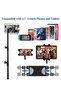 Tablet Stand Holder, iPad Tripod Floor Holder with Height Adjustable, 360 Rotating Cell Phone Stand - 2