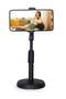 Cell Phone Stand, Desktop Holder Clamp Tablet Stand Adjustable Height Portable Stable Round Base