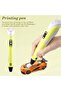 3D Printing Pen With Adjustable Speed And Temperature For Kids Use For Creativity and 3D Design (USB Plug) Yellow - 4