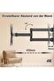 TV Wall Mount Swivelling Tilting Universal for 14-42 Inch Flat & Curved TVs, up to 20 kg - 2