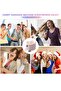 Karaoke Machine with 2 Microphones, Portable Mini Speaker PA System, Bluetooth/USB/AUX/TF (Pink) - 2