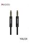 YAU14 1m Nylon Braided 3.5mm to 3.5mm Jack Plug Audio Cable – Durable and Tangle-Free Design