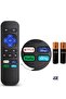 Remote Control for Roku Express, Premier, 1, 2, 3, 4 (HD, LTE, XS, XD) - NOT for Roku Stick, TV, or Game - With Battery