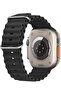 Apple Watch Band Ultra 49mm 45mm 44mm 42mm, Adjustable Loop Silicone Sports Band, Black - 2