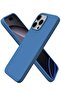 iPhone 16 Pro Max Soft Liquid Silicone Case - Shockproof Full Body Protection with Matte Finish & Microfiber Lining (Cobalt Blue)