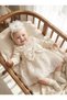 Baby Girl Mevlütlük Dress with Bandana and Lace, Newborn Hospital Release 100% Cotton Wedding Dress Evening Dress 4030