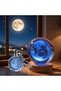 Full Moon Design Color Changing Glass Globe and Keychain Set