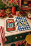 Sardines Fish Canned Blue Checkered Marine Summer Decorative Retro 2-Piece Kitchen Towel Set 35X55 - 5