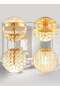 Golden modern crystal chandelier (diameter 20CM/7.87 inches with E27 bulbs with color temperature 3000K-6000K) - 5
