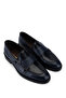 Men's Genuine Leather Navy Blue Classic Shoes - 2